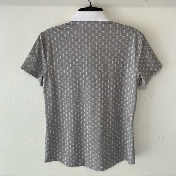 New! GREYSON Grey Short Sleeves Wolf Links Scarlett Polo Shirt 37533 - Picture 3 of 9